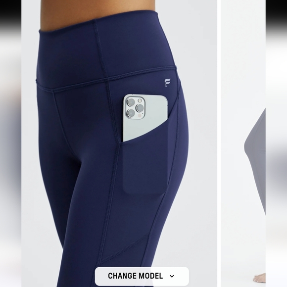 NWOT Fabletics Oasis PureLuxe High Waisted Legging 7/8 in ABYSS - Picture 3 of 10